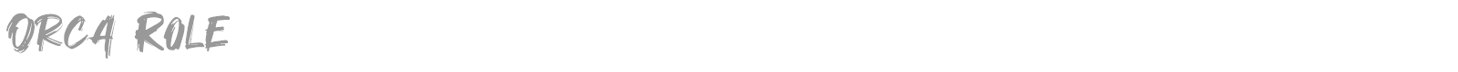 Orca Role font preview